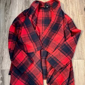 Red and Black Plaid Shawl